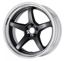 WORK EMOTION T5R 2P — Mat Carbon (MGM), Deep Concave. WORK's 20 inch STEP RIM wheel, shown as a finish reference for 19 inch FULL REVERSE.