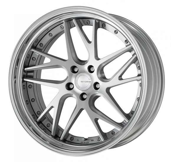 WORK GNOSIS CVX Middle Concave Brushed (BRU) – 21 inch STEP RIM wheel shown, reference for 20 inch STEP RIM
