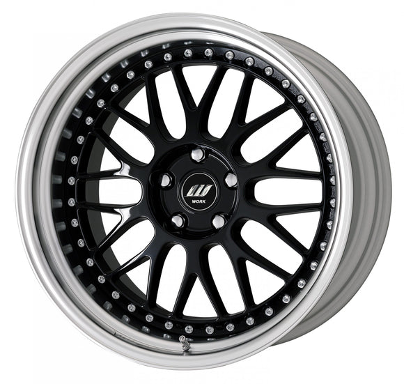 WORK ZISTANCE W10M — Black (BLK), 19 inch, 3-piece STEP RIM. WORK factory photo.
