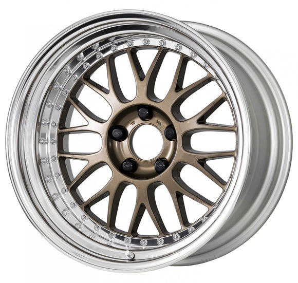 WORK MEISTER M1 3PIECE — Titanium Gold (HPG). WORK's 18 inch NORMAL wheel, shown as a finish reference for 19 inch NORMAL.