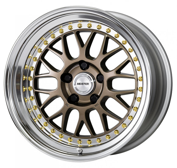 WORK MEISTER M1 3PIECE — Titanium Gold (HPG). WORK's 17 inch NORMAL wheel, shown as a finish reference for 16 inch NORMAL.