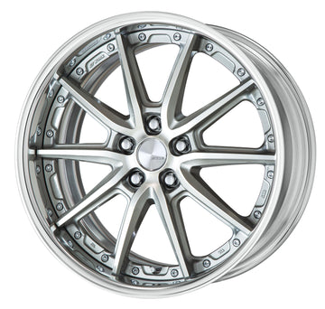 WORK LANVEC LS10 19 inch FULL REVERSE – GR Silver Cut Clear