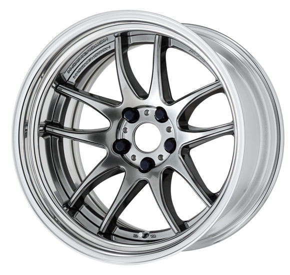 WORK EMOTION CR 2P — Glimit Silver (GTS), Deep Concave. WORK's 18 inch STEP RIM wheel, shown as a finish reference for 20 inch STEP RIM.