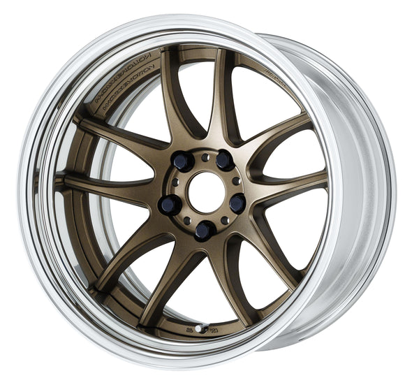 WORK EMOTION CR 2P — Ashed Titanium (AHG), Deep Concave. WORK's 18 inch STEP RIM wheel, shown as a finish reference for 19 inch STEP RIM.