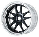 WORK EMOTION CR 2P — Matte Black (MBL), Semi Concave. WORK's 18 inch STEP RIM wheel, shown as a finish reference for 19 inch STEP RIM.