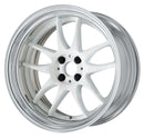 WORK EMOTION CR 2P — White (WHT), Semi Concave. WORK's 18 inch STEP RIM wheel, shown as a finish reference for 20 inch STEP RIM.