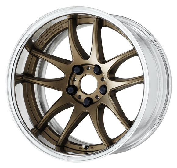 WORK EMOTION CR 2P — Ashed Titanium (AHG), Deep Concave. WORK's 17 inch FULL REVERSE wheel, shown as a finish reference for 19 inch FULL REVERSE.