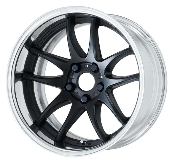 WORK EMOTION CR 2P — Matte Black (MBL), Deep Concave. WORK's 17 inch FULL REVERSE wheel, shown as a finish reference for 18 inch FULL REVERSE.