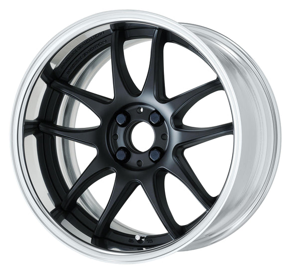 WORK EMOTION CR 2P — Matte Black (MBL), Semi Concave. WORK's 17 inch FULL REVERSE wheel, shown as a finish reference for 19 inch FULL REVERSE.