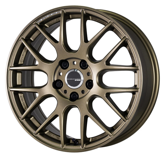 WORK EMOTION M8R — Ashed Titanium (AHG), SEMI taper. WORK's 17 inch NORMAL wheel, shown as a finish reference for 18 inch NORMAL.