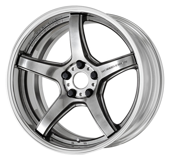 WORK EMOTION T5R 2P 19 inch FULL REVERSE, Glimit Silver (GTS), Deep Concave — WORK factory photo