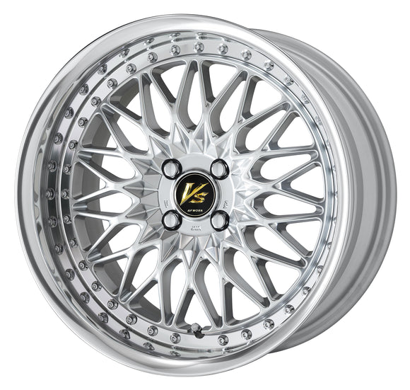 WORK VS XV FULL REVERSE – Silky Rich Silver (SRS); 17 inch wheel shown, finish reference for 18 inch