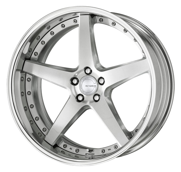 WORK GNOSIS CVF Middle Concave Brushed (BRU) – 21 inch FULL REVERSE wheel shown, reference for 21 inch STEP RIM