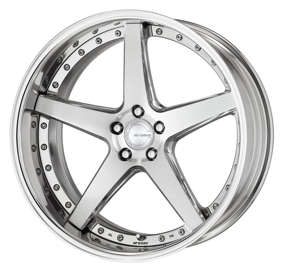 WORK GNOSIS CVF Middle Concave Composite Buff Brushed (PBU) – 21 inch FULL REVERSE wheel shown, reference for 20 inch STEP RIM