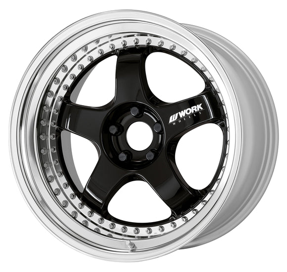 WORK MEISTER S1 3PIECE — Black (BLK). WORK's 20 inch NORMAL wheel, shown as a finish reference for 19 inch NORMAL.