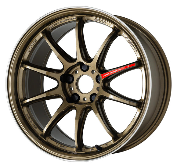 WORK EMOTION ZR10 — Titanium Diamond Lip Cut (HGLC), DEEP taper. WORK's 18 inch NORMAL wheel, shown as a finish reference for 19 inch NORMAL.