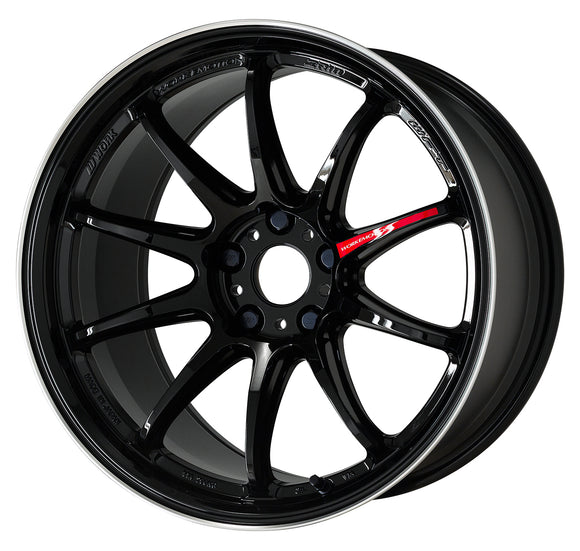 WORK EMOTION ZR10 18 inch NORMAL, Black Diamond Lip Cut (BLKLC), ULTRA DEEP taper — WORK factory photo