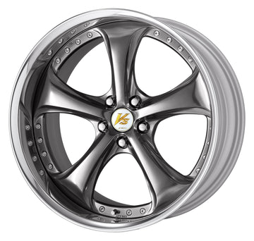 WORK VS KF# 20 inch FULL REVERSE – Brilliant Silver Black (BSB) (official WORK product image)