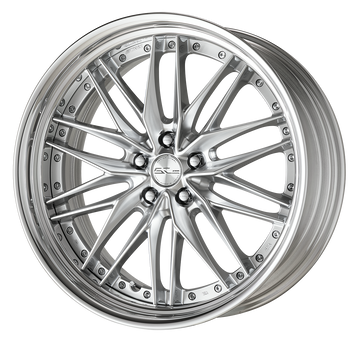 WORK SCHWERT QUELL2 Grimit Bright Silver – 21 inch STEP RIM wheel shown, finish reference for 22 inch