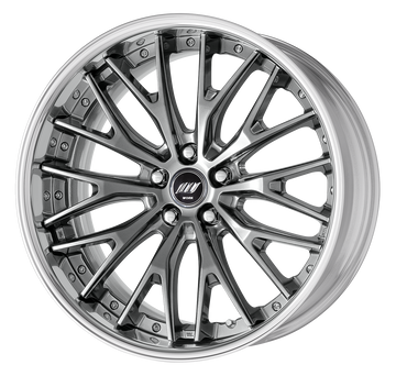 BACK LABEL ZEAST BSTX — Brilliant Silver Black (BSB), Middle Concave. WORK's 20 inch FULL REVERSE wheel, shown as a finish reference for 19 inch FULL REVERSE.