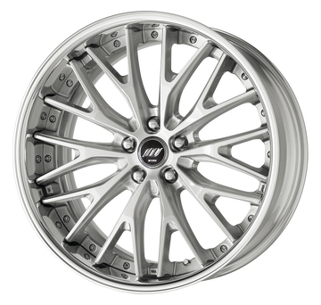 BACK LABEL ZEAST BSTX — Brushed (BRU), Middle Concave. WORK's 20 inch FULL REVERSE wheel, shown as a finish reference for 19 inch FULL REVERSE.