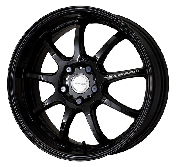 WORK EMOTION D9R — Black (BLK). WORK's 18 inch STEP RIM wheel, shown as a finish reference for 17 inch NORMAL.