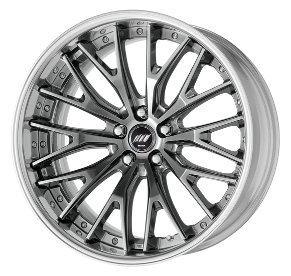 BACK LABEL ZEAST BSTX 20 inch FULL REVERSE, Brilliant Silver Black (BSB), Deep Concave — WORK factory photo