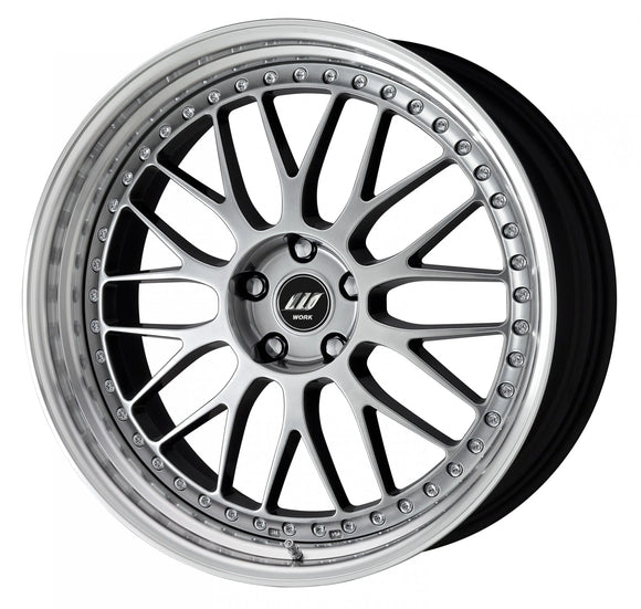 WORK ZISTANCE W10M — Crystal Silver (CS), 21 inch, 3-piece STEP RIM. WORK factory photo.