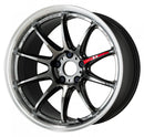 WORK EMOTION ZR10 — Glim Black Diamond Cut Rim (GTKRC), ULTRA DEEP taper. WORK's 18 inch NORMAL wheel, shown as a finish reference for 19 inch NORMAL.