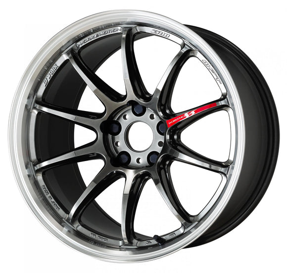 WORK EMOTION ZR10 18 inch NORMAL, Glim Black Diamond Cut Rim (GTKRC), ULTRA DEEP taper — WORK factory photo