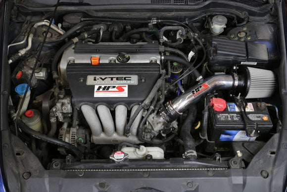 HPS エアインテーク Honda Accord 2.4L with MAF Sensor SULEV 2003-2007用
