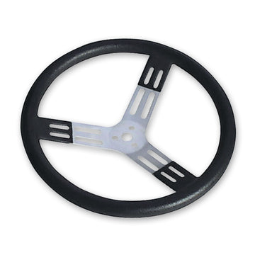 Longacre 52-56820 15" Aluminum - Black w/ Natural Spokes And Bump Grip