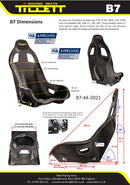 Tillett B7 カーボン FIA レーシングシート（FIA 8855-1999・3.8kg）