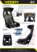 Tillett C1 FIA レーシングシート（サイドヘッドサポート付・FIA 8855-1999）