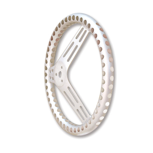 Longacre 52-56837 15" Uncoated Aluminum - DRILLED - Dished