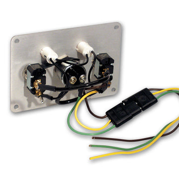 Longacre 52-44866 Flip-up Start / Ignition panel w/ 1 acc & pilot lights