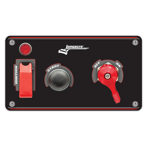 Longacre 52-44871 Flip-up Start / Ignition Panel w/ Pilot Light & Battery Disc
