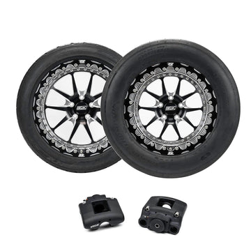 Belak V2 18/17 コンプリート ドラッグパック センターロック（18×8.5・17×12 ビードロック＋タイヤ／Iroz パーキングブレーキ付）（Huracán・R8）