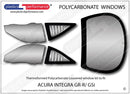 ポリカーボネート ルーバー付きウインドウキット｜アキュラ Integra GS-R (DC2)