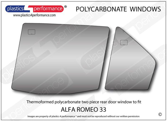 ポリカーボネート 左リアドアウインドウ｜Alfa Romeo 33