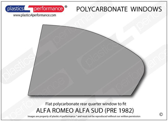 ポリカーボネート 左リアクォーターウインドウ｜Alfa Romeo Alfa Sud