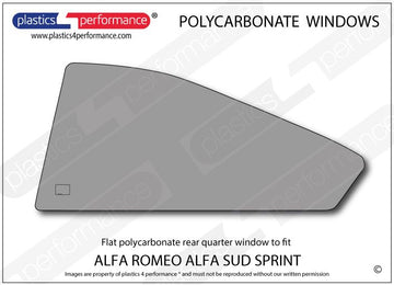 ポリカーボネート 左リアクォーターウインドウ｜Alfa Romeo Alfa Sud Sprint