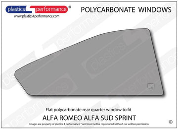 ポリカーボネート 右リアクォーターウインドウ｜Alfa Romeo Alfa Sud Sprint