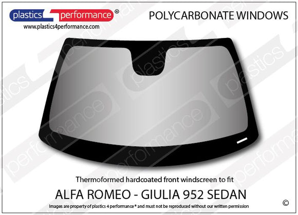 ポリカーボネート フロントウインドスクリーン｜Alfa Romeo Giulia 952 - Sedan