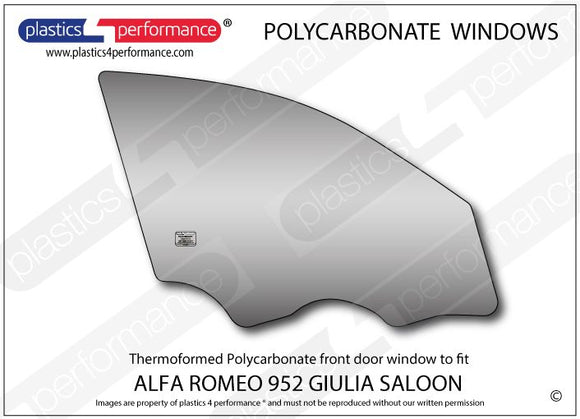 ポリカーボネート ウインドウキット｜Alfa Romeo Giulia 952 - Sedan