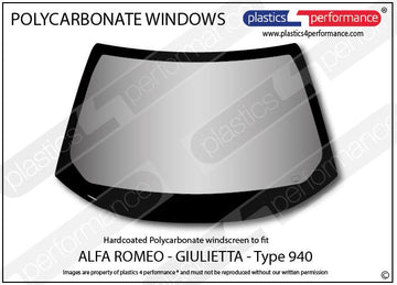 ポリカーボネート フロントウインドスクリーン｜Alfa Romeo Giulietta 940