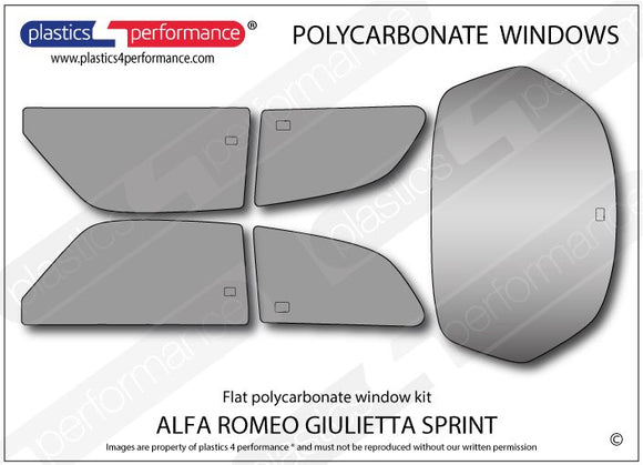 ポリカーボネート ウインドウキット｜Alfa Romeo Giulietta Sprint