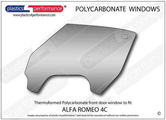 ポリカーボネート 左フロントドアウインドウ｜Alfa Romeo 4C