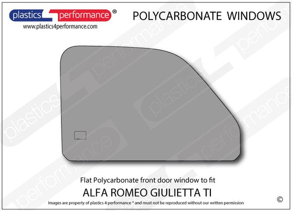 ポリカーボネート 右フロントドアウインドウ｜Alfa Romeo Giulietta Ti