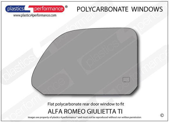 ポリカーボネート 右リアドアウインドウ｜Alfa Romeo Giulietta Ti